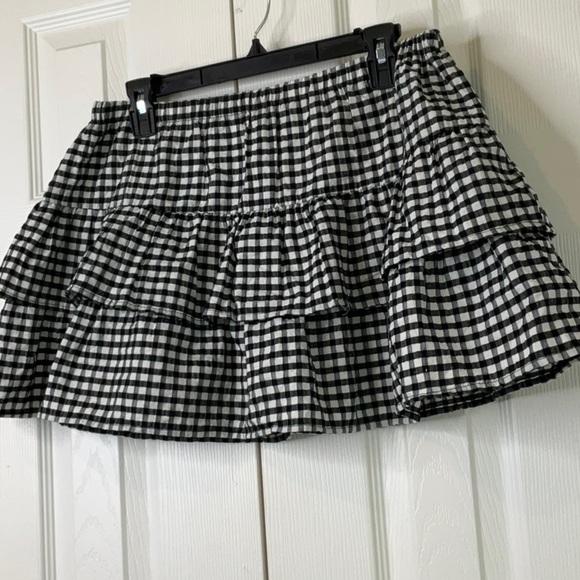 Wild Fable Black and White Plaid Mini Skort - Picture 3 of 6